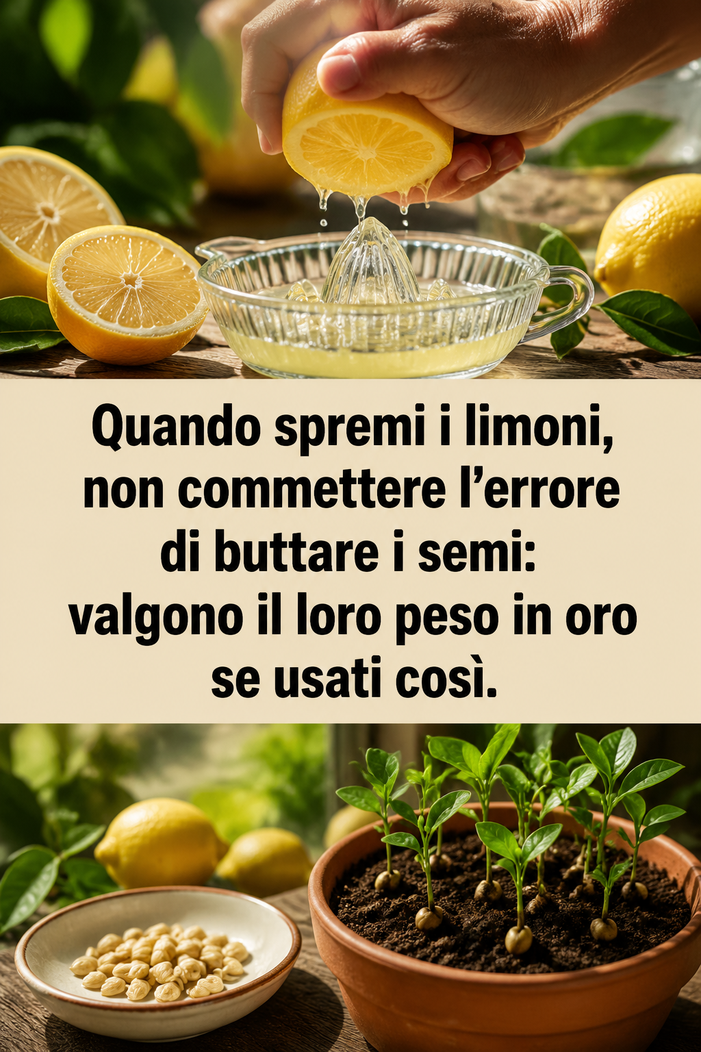 Quando spremi i limoni, non commettere l’errore di buttare i semi: valgono il loro peso in oro se usati così.