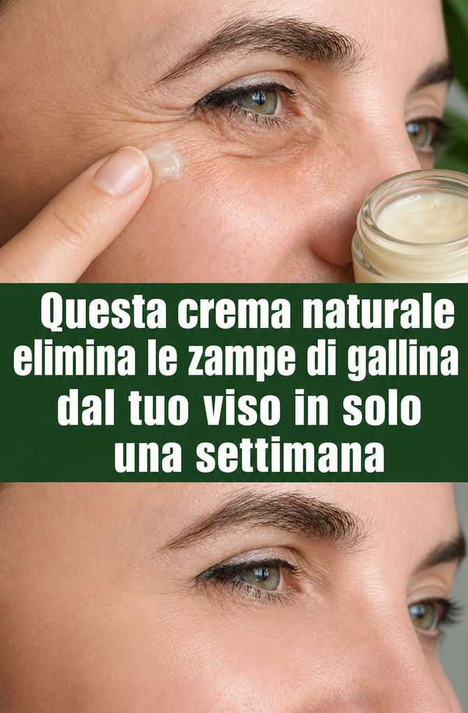 Questa crema naturale elimina le zampe di gallina dal tuo viso in solo una settimana