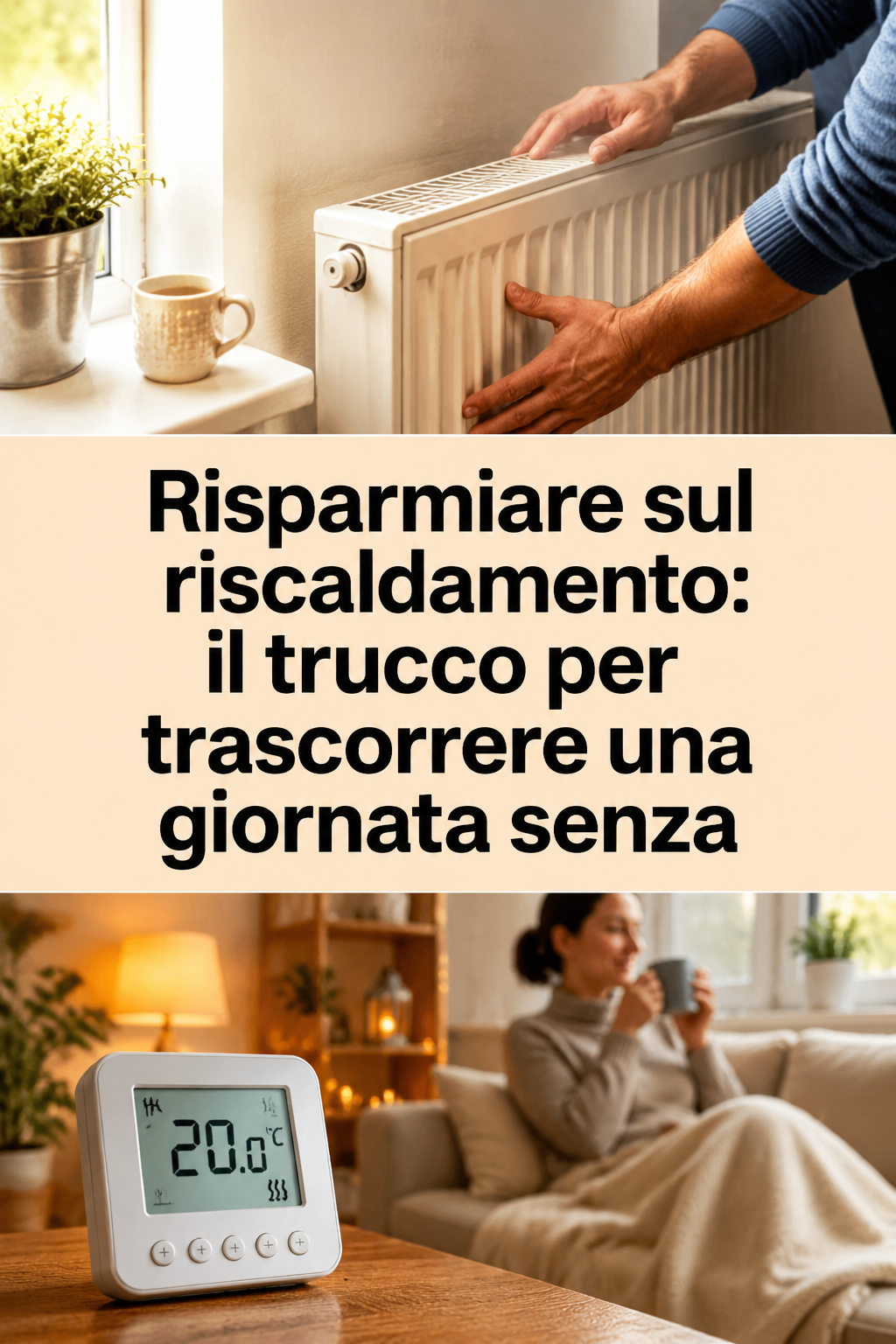 Risparmiare sul riscaldamento: il trucco per trascorrere una giornata senza