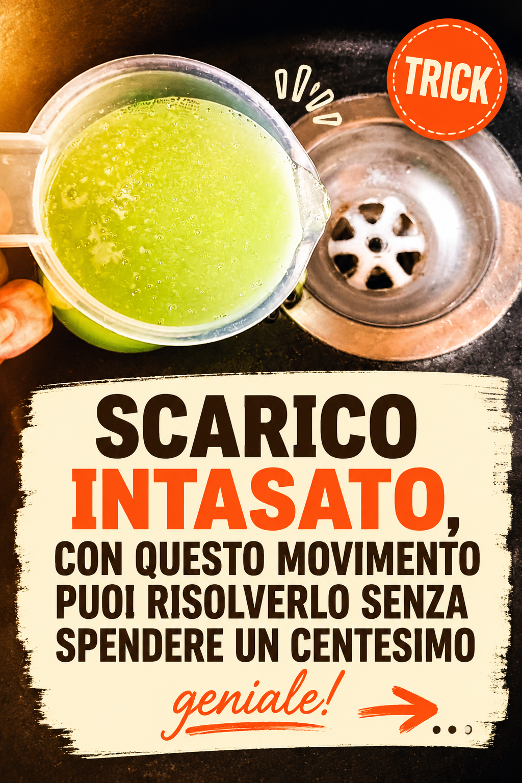 Scarico intasato, con questo movimento puoi risolverlo senza spendere un centesimo