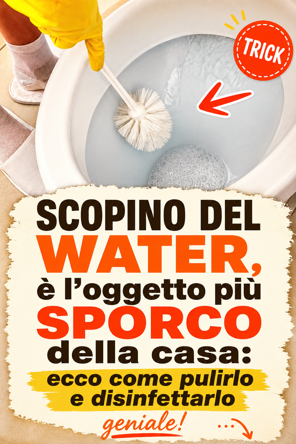 Scopino del water, è l’oggetto più sporco della casa: ecco come pulirlo e disinfettarlo