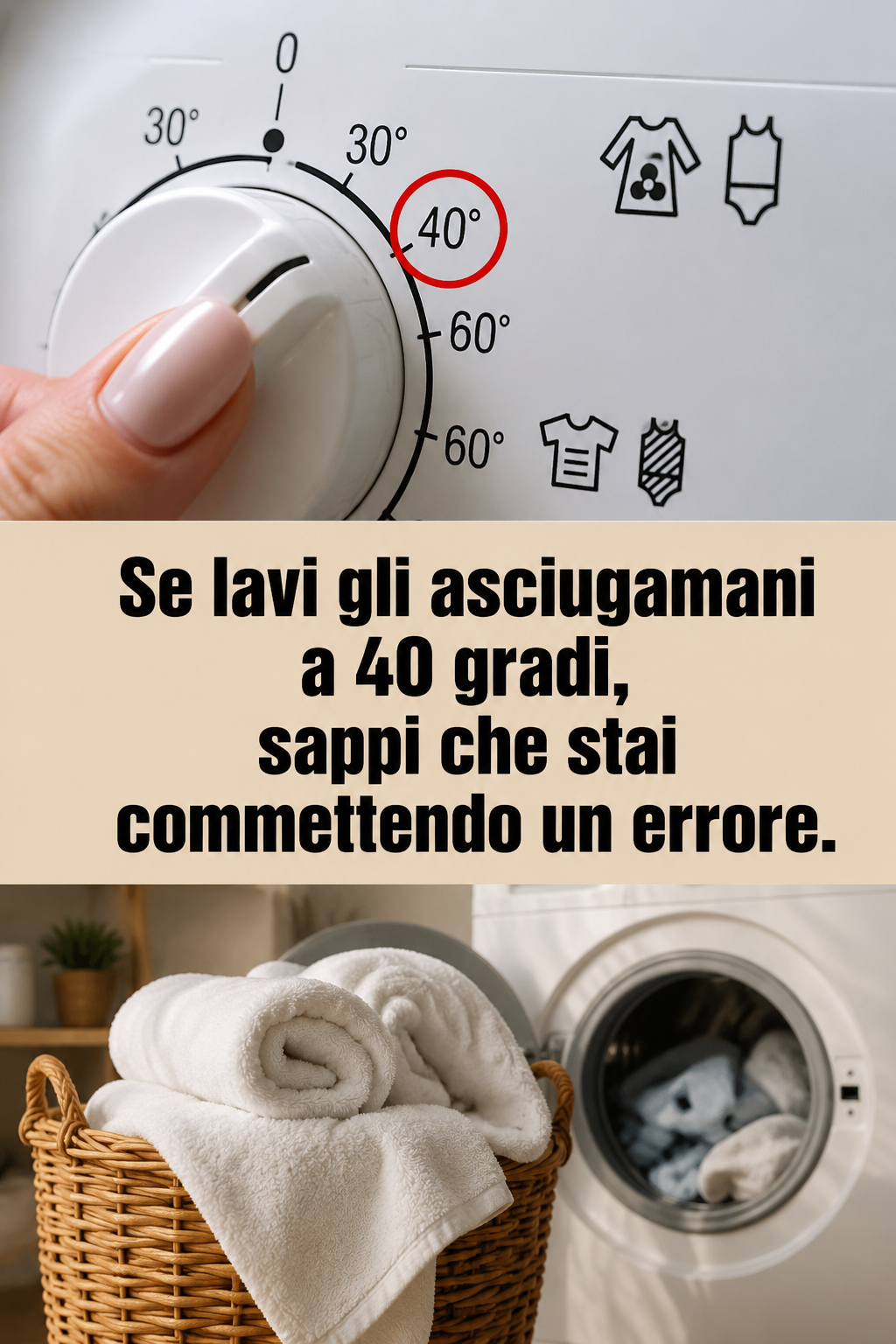 Se lavi gli asciugamani a 40 gradi, sappi che stai commettendo un errore.