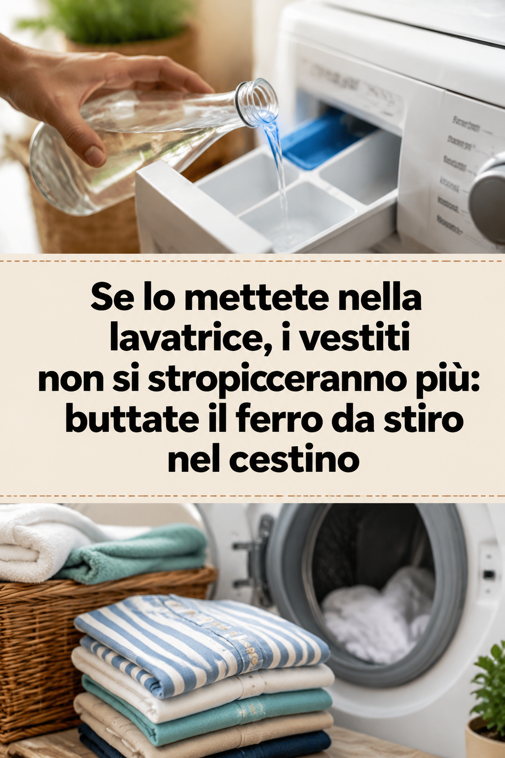 Se lo mettete nella lavatrice, i vestiti non si stropicceranno più: buttate il ferro da stiro nel cestino