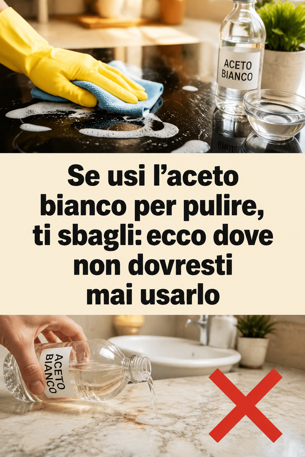 Se usi l’aceto bianco per pulire, ti sbagli: ecco dove non dovresti mai usarlo