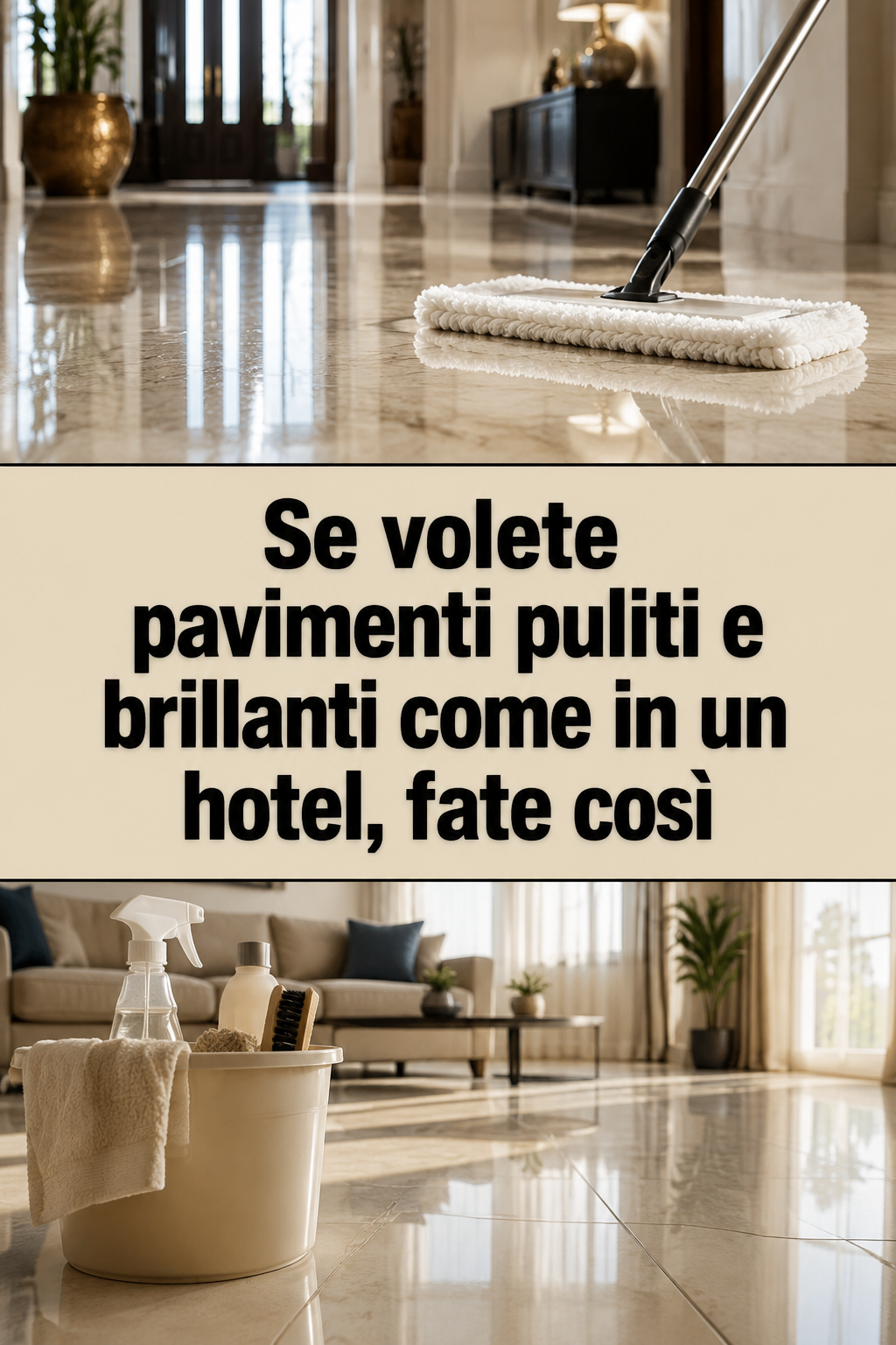 Se volete pavimenti puliti e brillanti come in un hotel, fate così