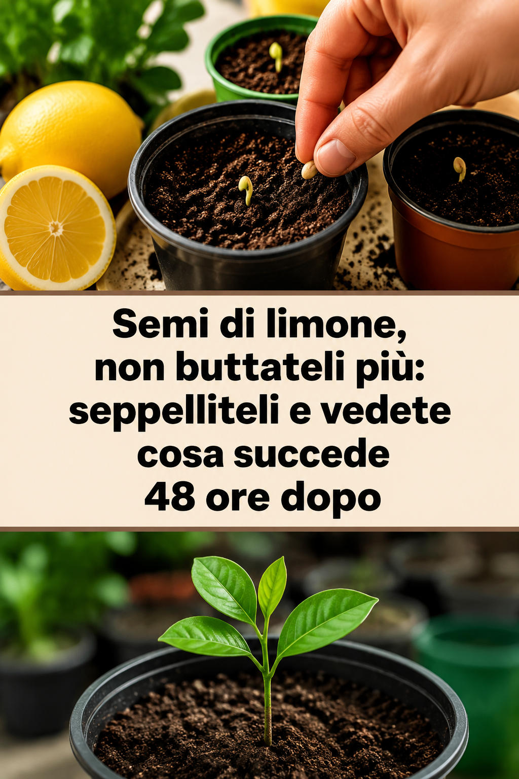 Semi di limone, non buttateli più: seppelliteli e vedete cosa succede 48 ore dopo