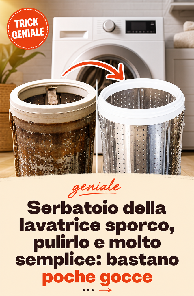 Serbatoio della lavatrice sporco, pulirlo è molto semplice: bastano poche gocce