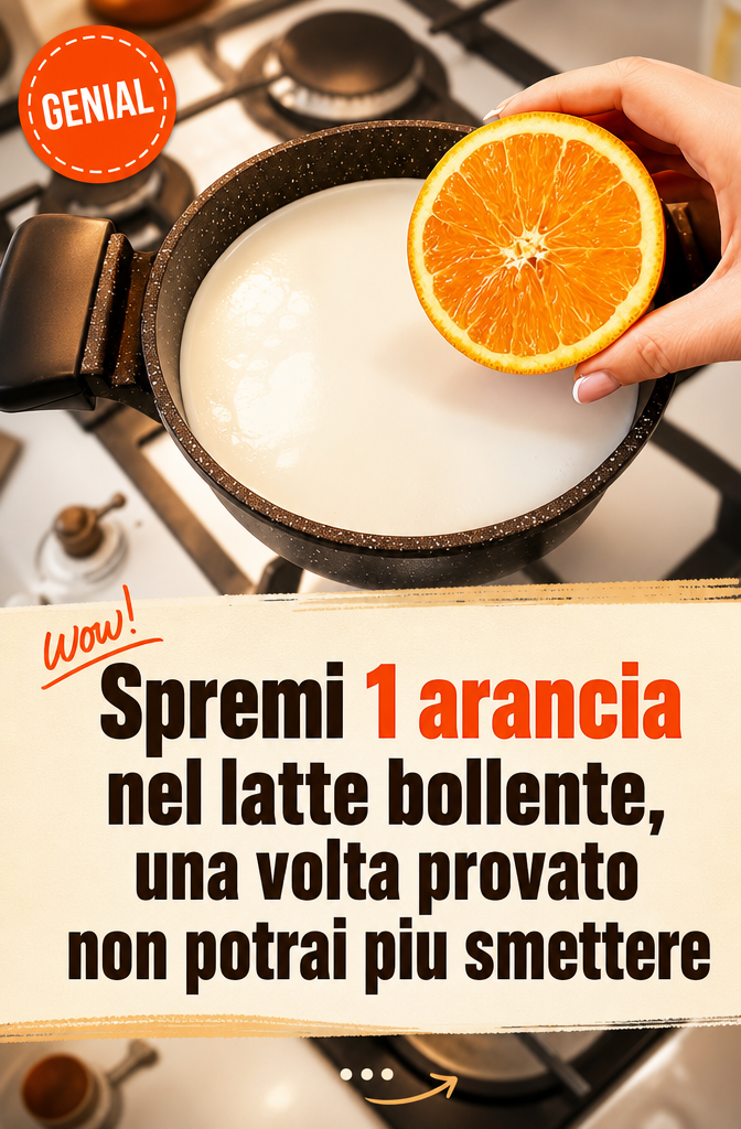 Spremi 1 arancia nel latte bollente, una volta provato non potrai più smettere