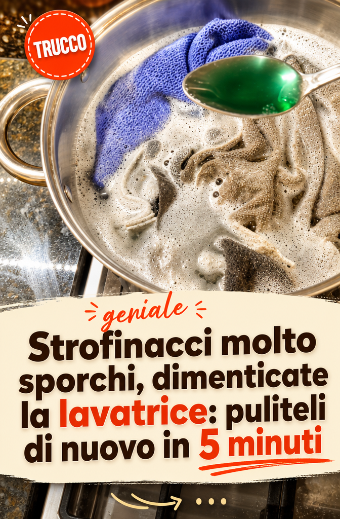 Strofinacci molto sporchi, dimenticate la lavatrice: puliteli di nuovo in 5 minuti