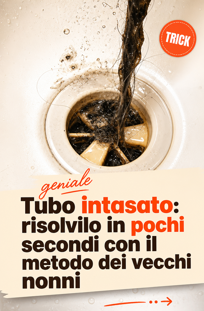 Tubo intasato: risolvilo in pochi secondi con il metodo dei vecchi nonni