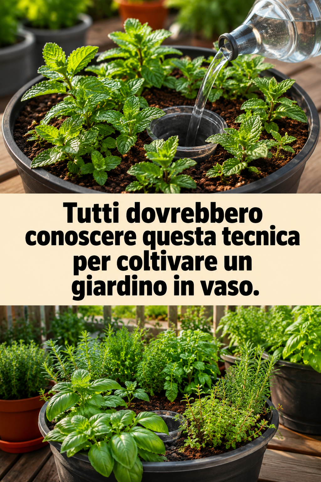 Tutti dovrebbero conoscere questa tecnica per coltivare un giardino in vaso.