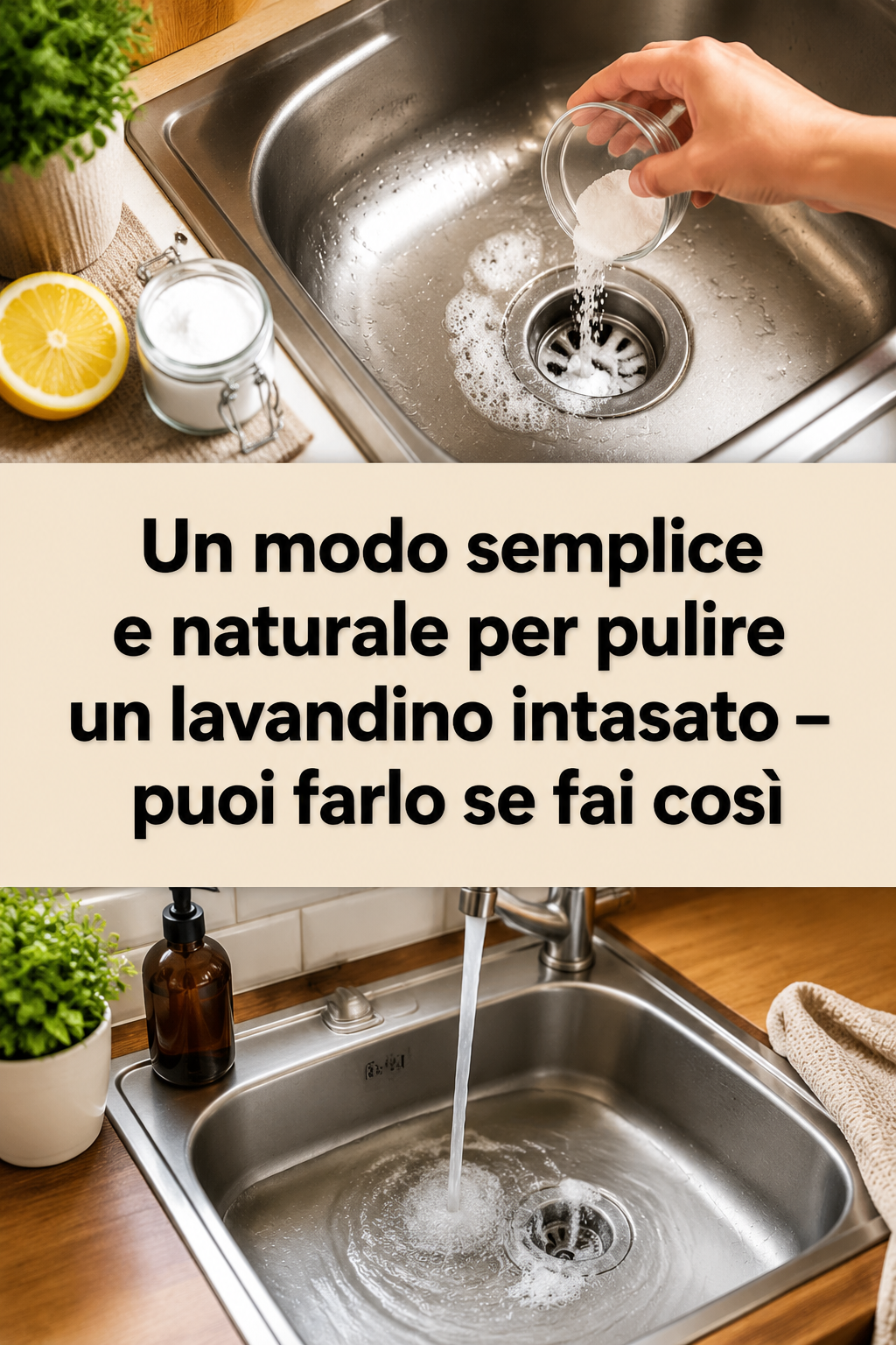 Un modo semplice e naturale per pulire un lavandino intasato – puoi farlo se fai così