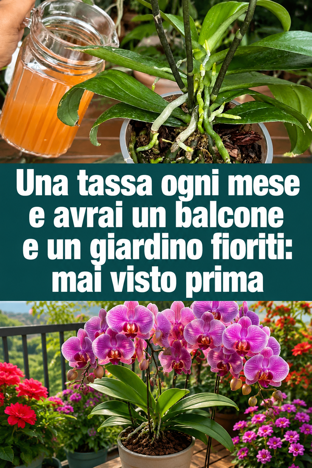 Una tassa ogni mese e avrai un balcone e un giardino fioriti: mai visto prima