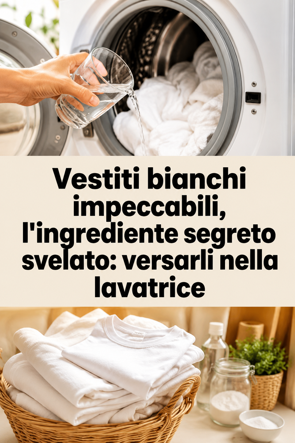 Vestiti bianchi impeccabili, l’ingrediente segreto svelato: versarli nella lavatrice