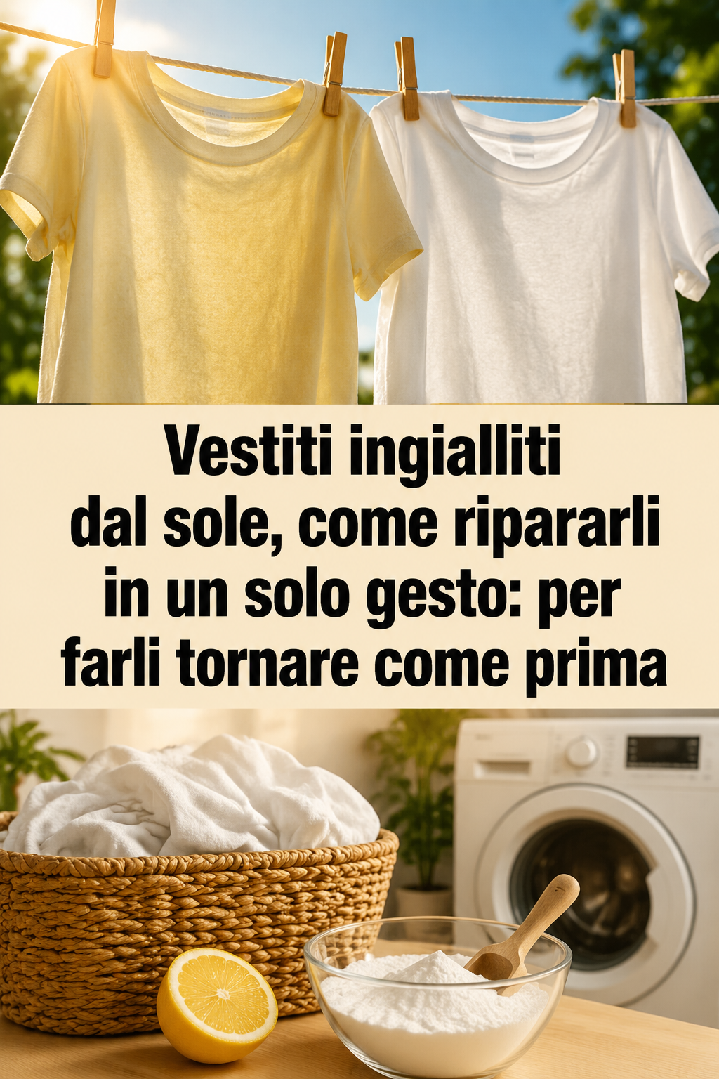 Vestiti ingialliti dal sole, come ripararli in un solo gesto: per farli tornare come prima