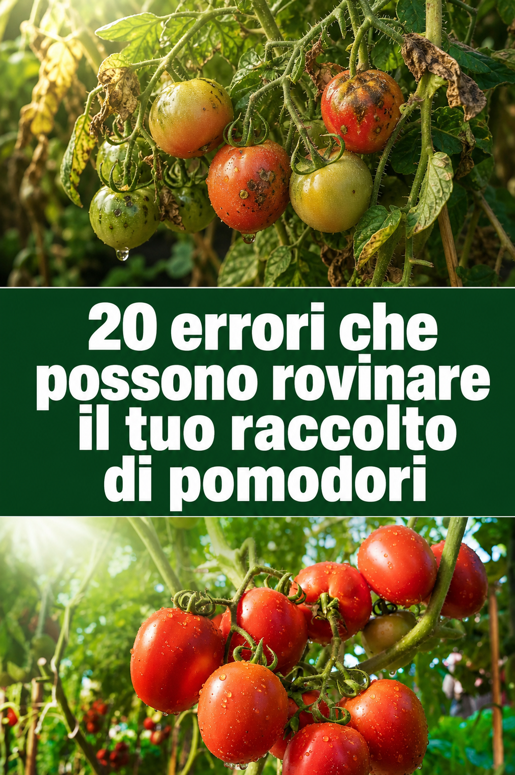 20 errori che possono rovinare il tuo raccolto di pomodori
