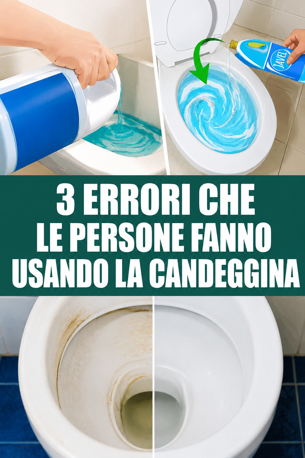 3 errori che le persone fanno usando la candeggina