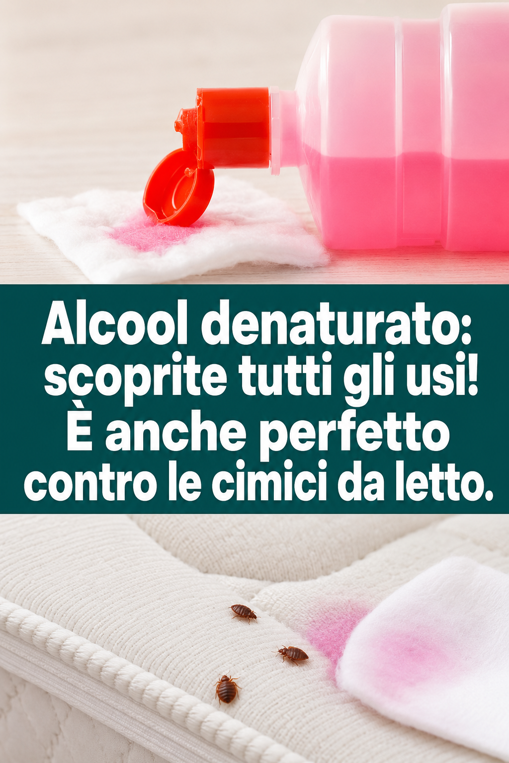 Alcool denaturato: scoprite tutti gli usi! È anche perfetto contro le cimici da letto.