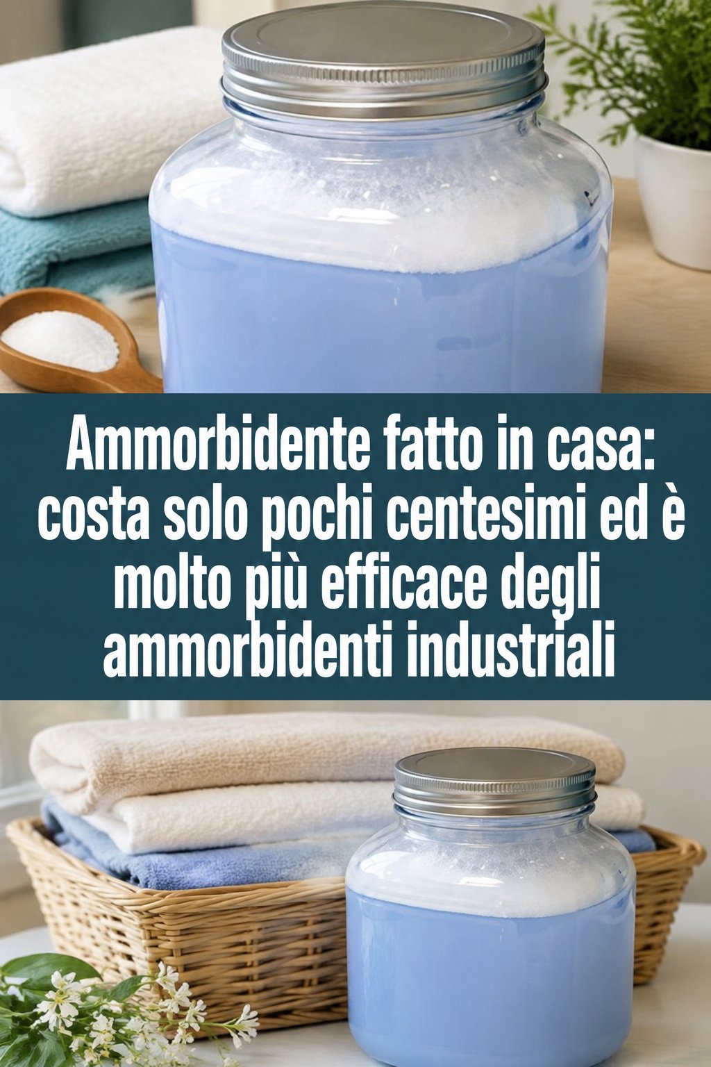 Ammorbidente fatto in casa: costa solo pochi centesimi ed è molto più efficace degli ammorbidenti industriali