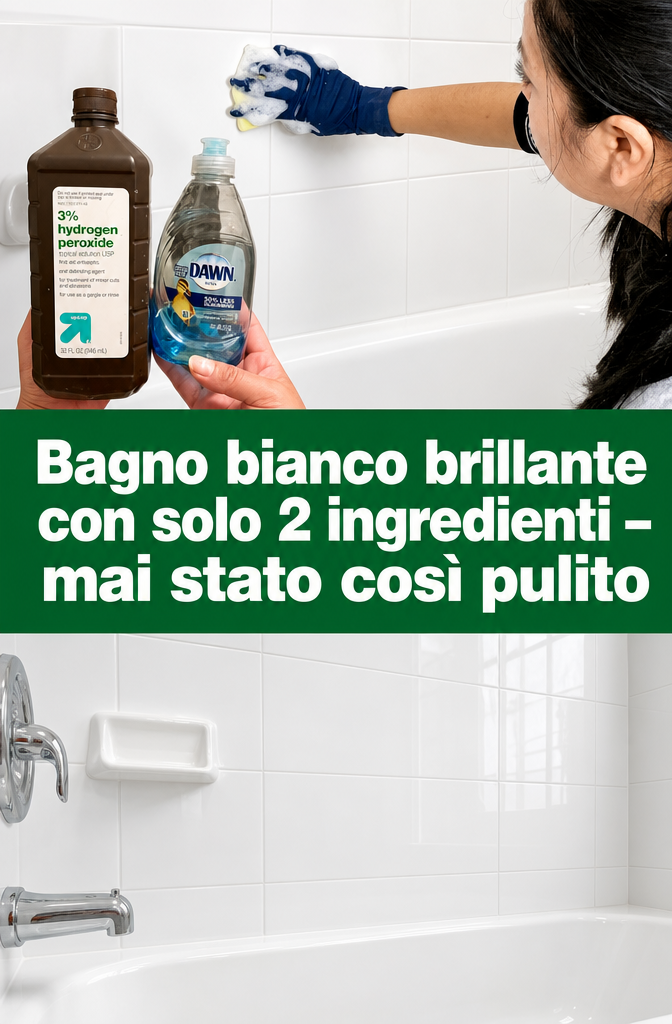 Bagno bianco brillante con solo 2 ingredienti – mai stato così pulito