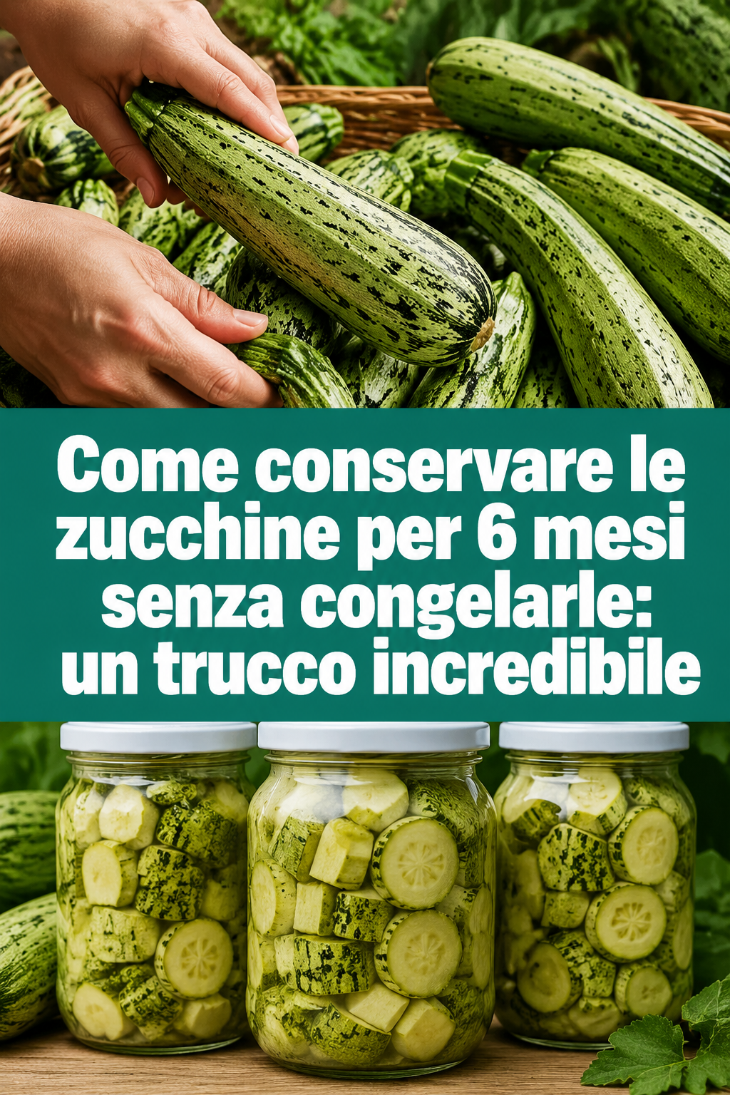 Come conservare le zucchine per 6 mesi senza congelarle: un trucco incredibile