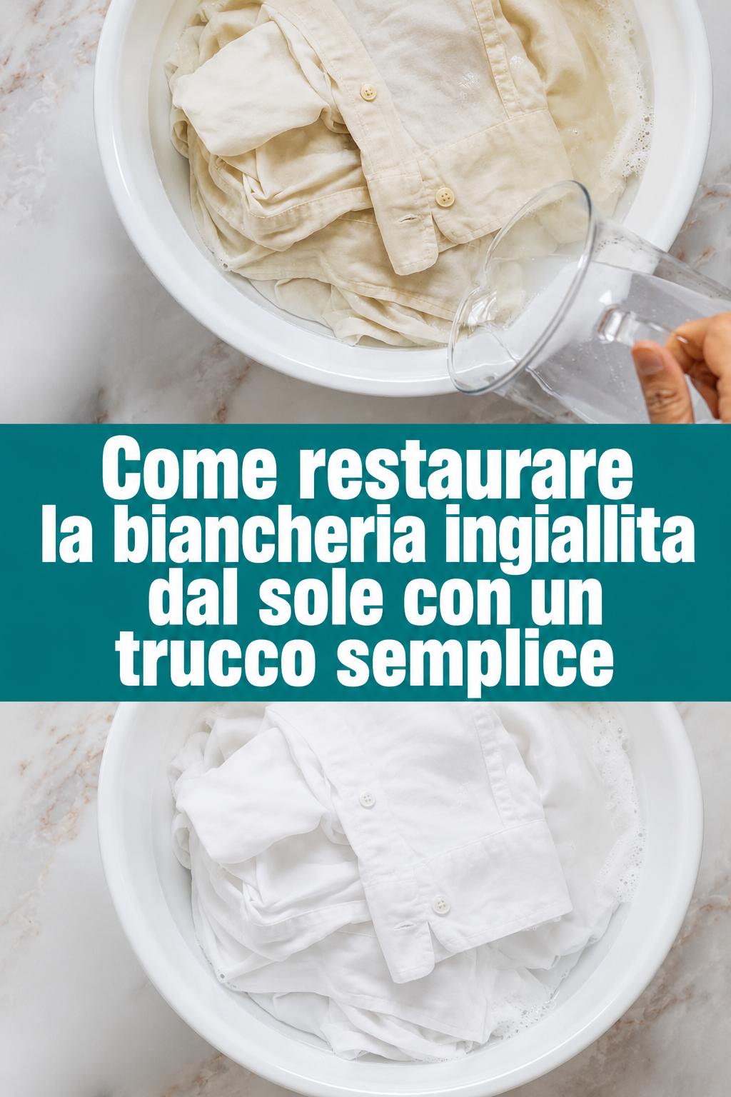 Come restaurare la biancheria ingiallita dal sole con un trucco semplice