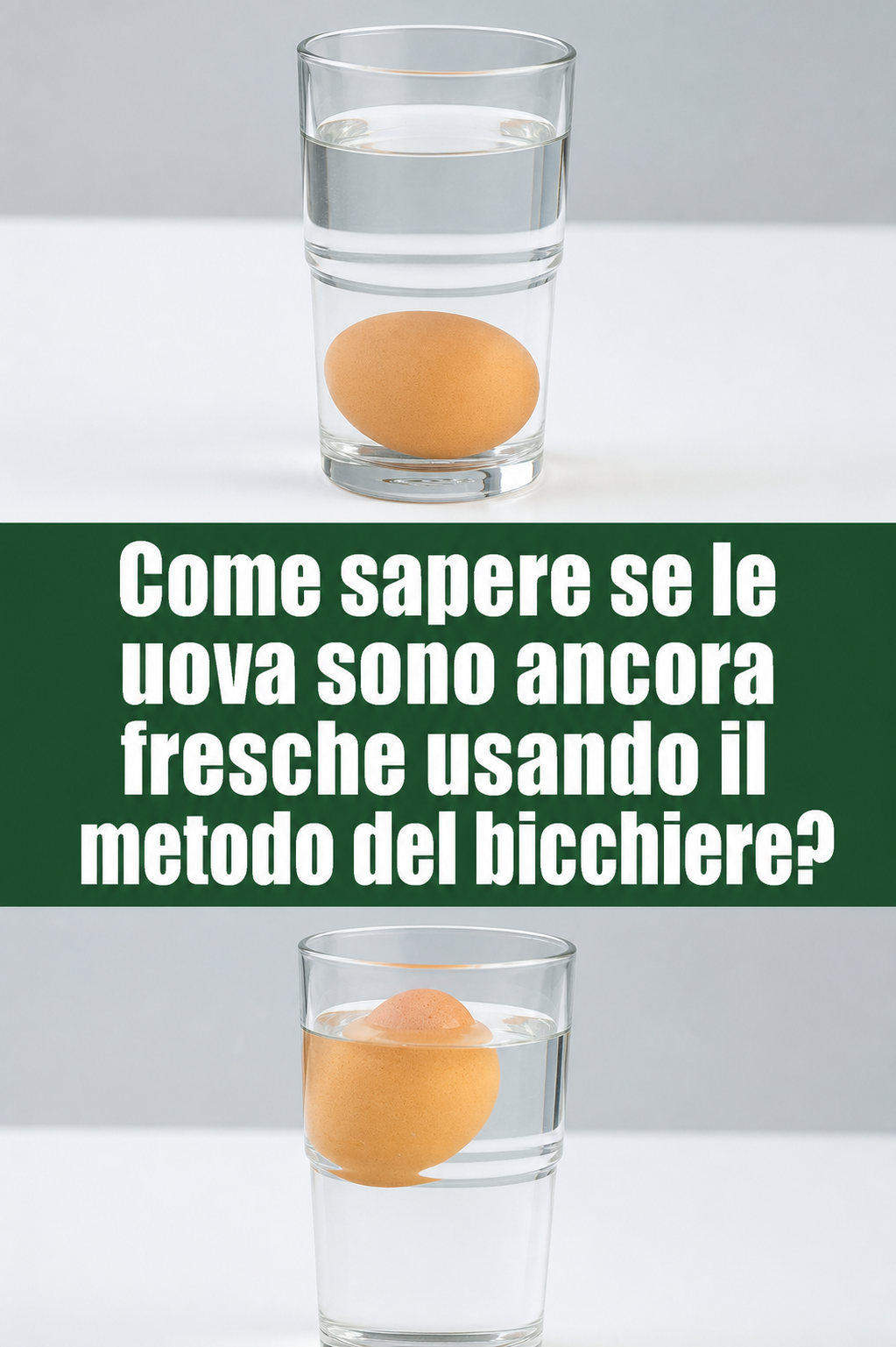 Come sapere se le uova sono ancora fresche usando il metodo del bicchiere?
