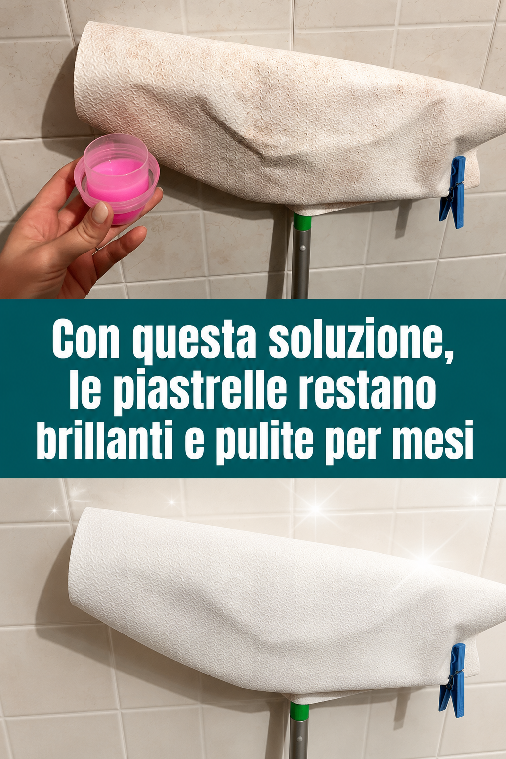 Con questa soluzione, le piastrelle restano brillanti e pulite per mesi