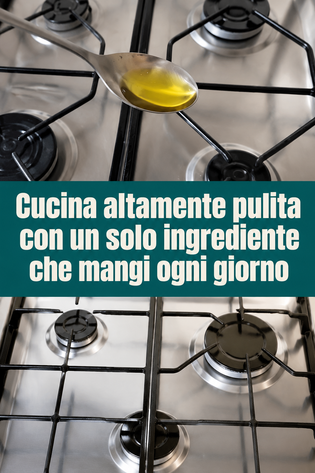 Cucina altamente pulita con un solo ingrediente che mangi ogni giorno