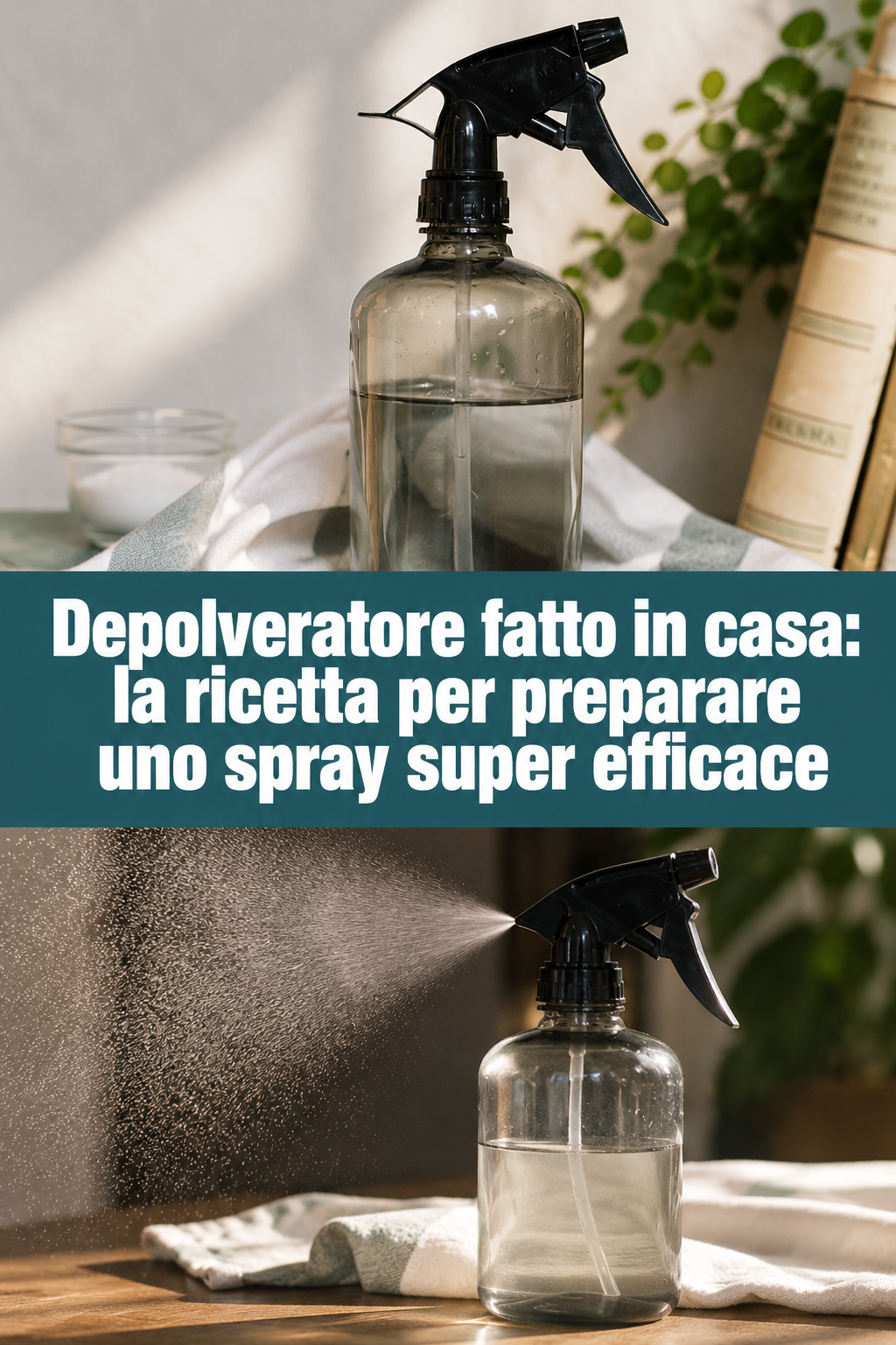 Depolveratore fatto in casa: la ricetta per preparare uno spray super efficace