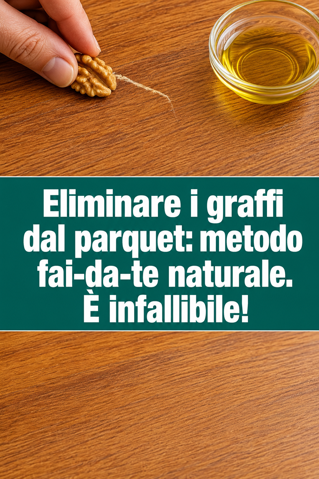 Eliminare i graffi dal parquet: metodo fai-da-te naturale. È infallibile!