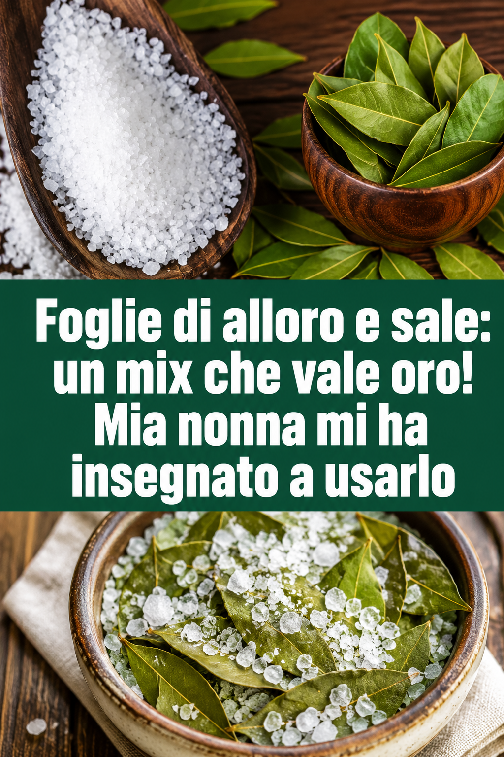 Foglie di alloro e sale: un mix che vale oro! Mia nonna mi ha insegnato a usarlo