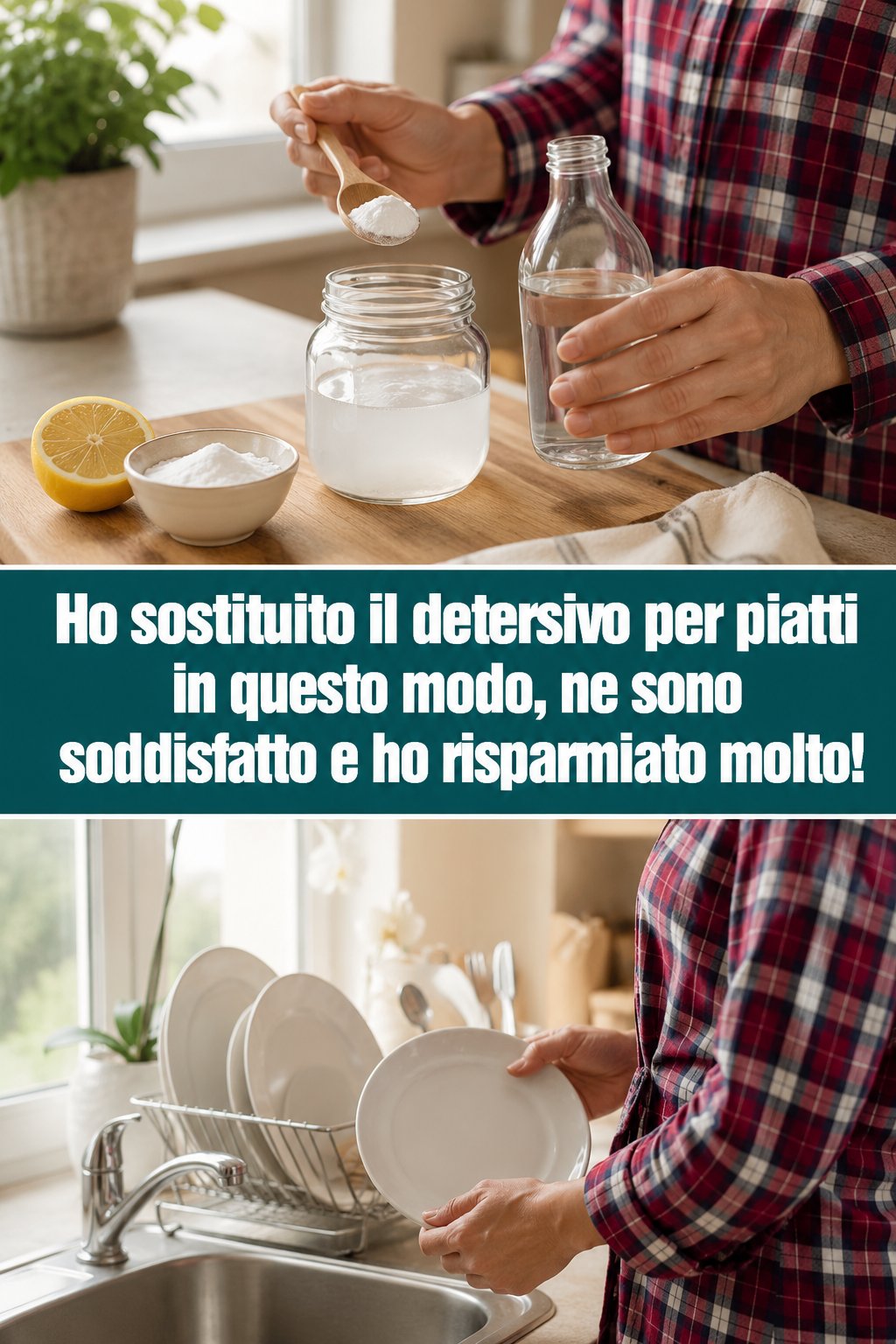 Ho sostituito il detersivo per piatti in questo modo, ne sono soddisfatto e ho risparmiato molto!