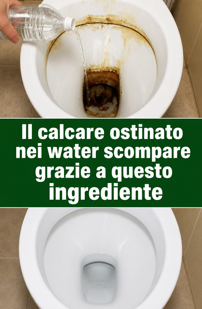 Il calcare ostinato nei water scompare grazie a questo ingrediente