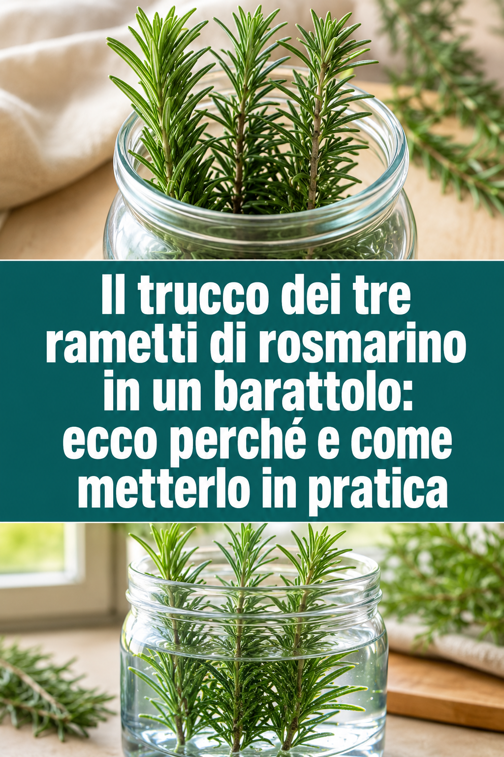 Il trucco dei tre rametti di rosmarino in un barattolo: ecco perché e come metterlo in pratica