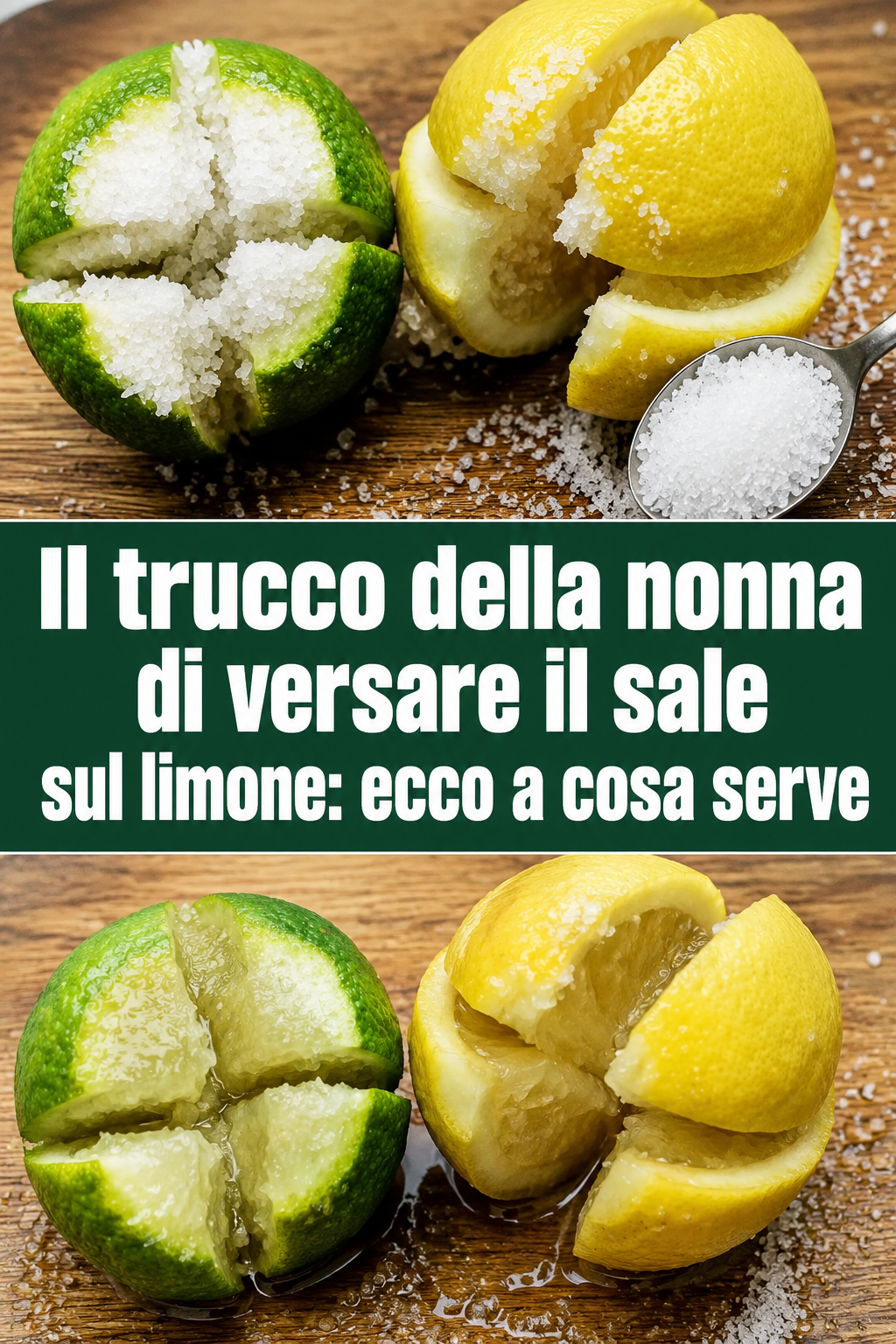 Il trucco della nonna di versare il sale sul limone: ecco a cosa serve
