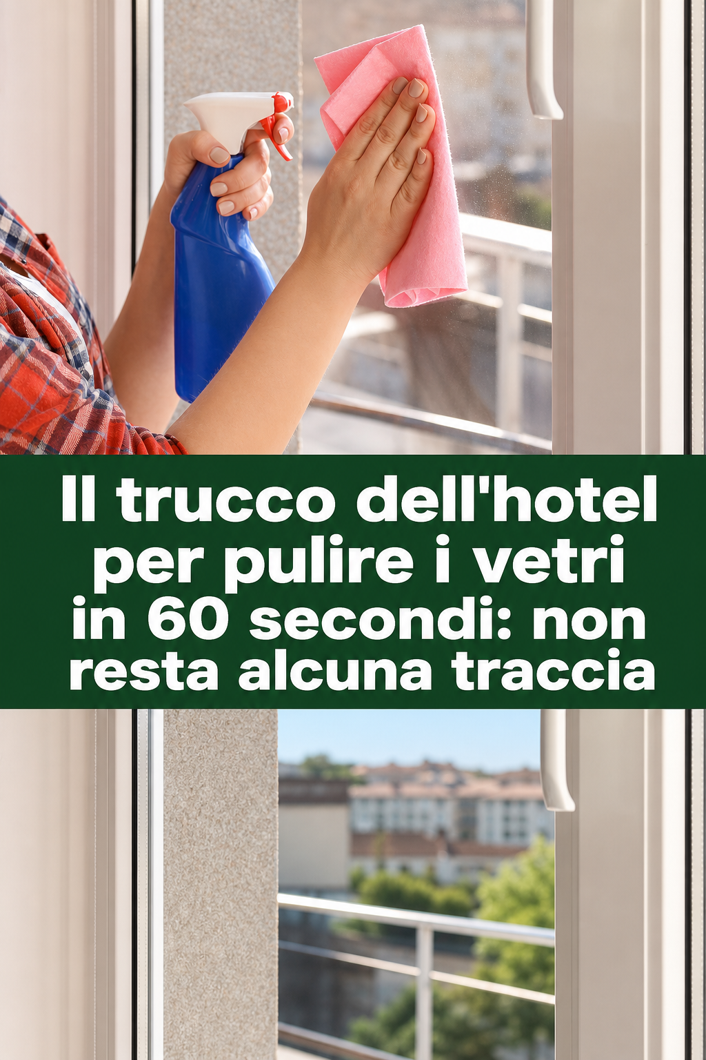 Il trucco dell’hotel per pulire i vetri in 60 secondi: non resta alcuna traccia