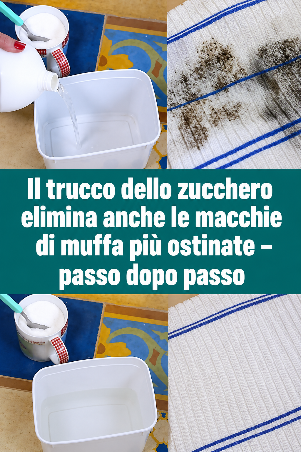Il trucco dello zucchero elimina anche le macchie di muffa più ostinate – passo dopo passo