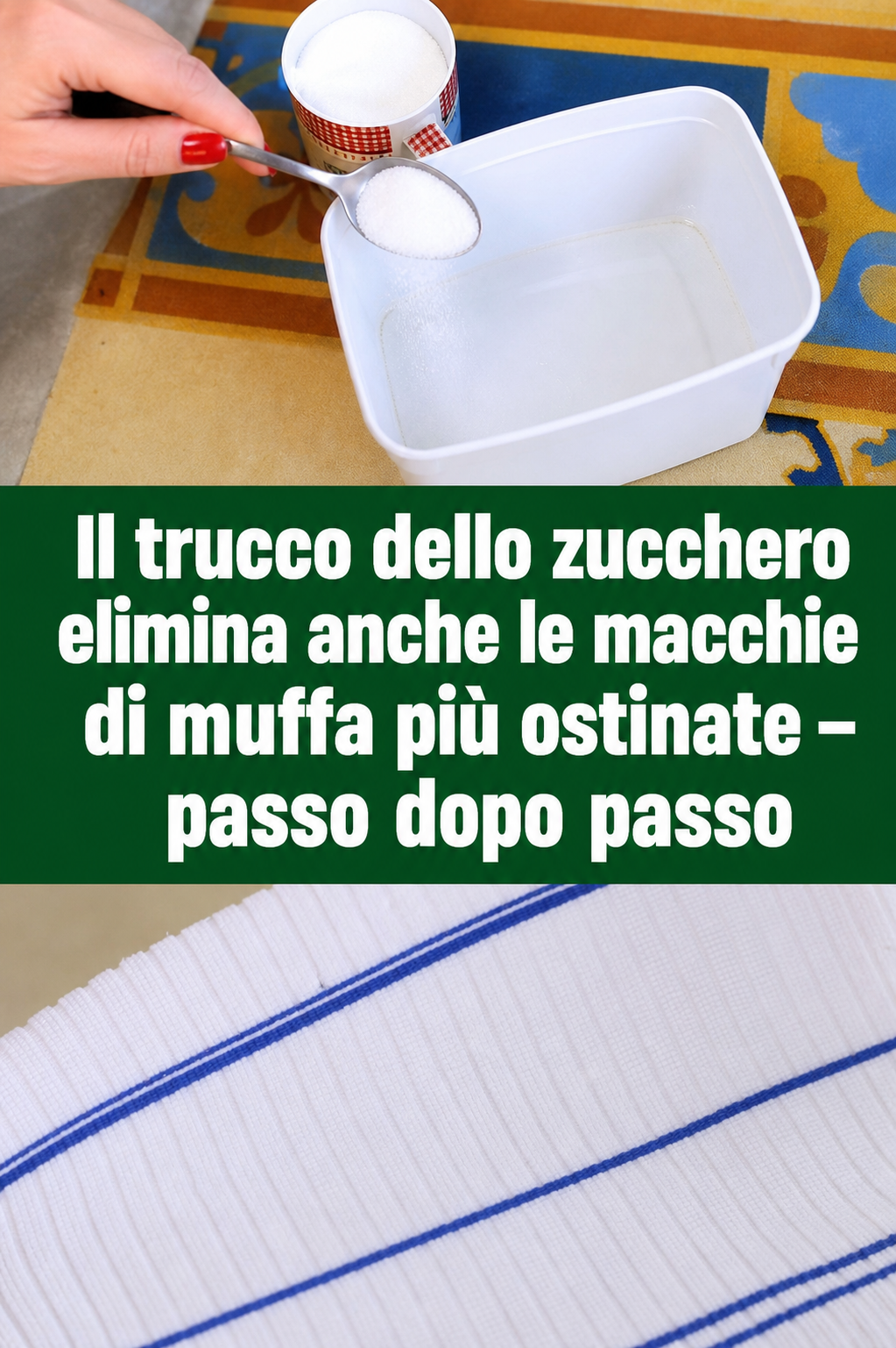 Il trucco dello zucchero elimina anche le macchie di muffa più ostinate – passo dopo passo