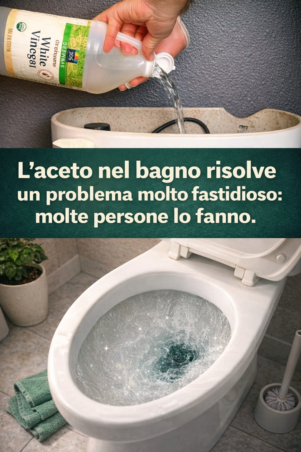 L’aceto nel bagno risolve un problema molto fastidioso: molte persone lo fanno.