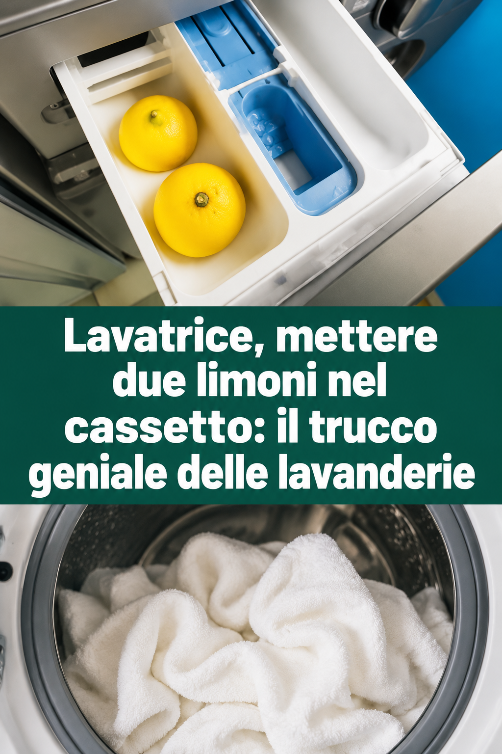 Lavatrice, mettere due limoni nel cassettino: il trucco geniale delle lavanderie
