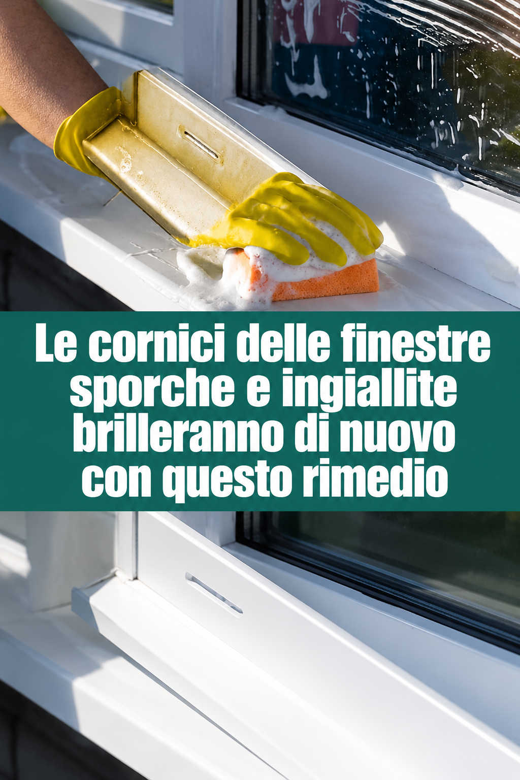Le cornici delle finestre sporche e ingiallite brilleranno di nuovo con questo rimedio