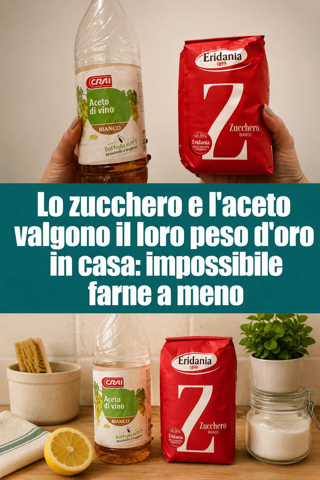 Lo zucchero e l’aceto valgono il loro peso d’oro in casa: impossibile farne a meno