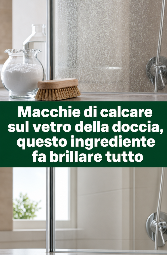 Macchie di calcare sul vetro della doccia, questo ingrediente fa brillare tutto