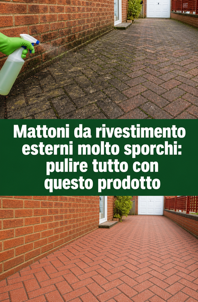 Mattoni da rivestimento esterni molto sporchi: pulire tutto con questo prodotto