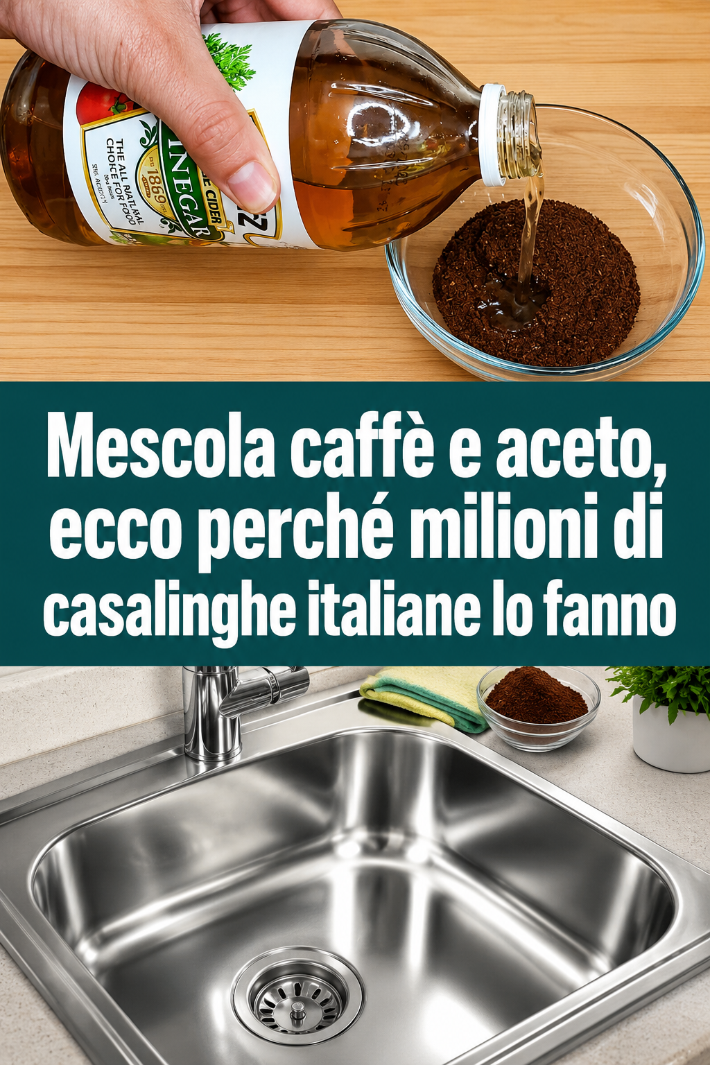 Mescola caffè e aceto, ecco perché milioni di casalinghe italiane lo fanno