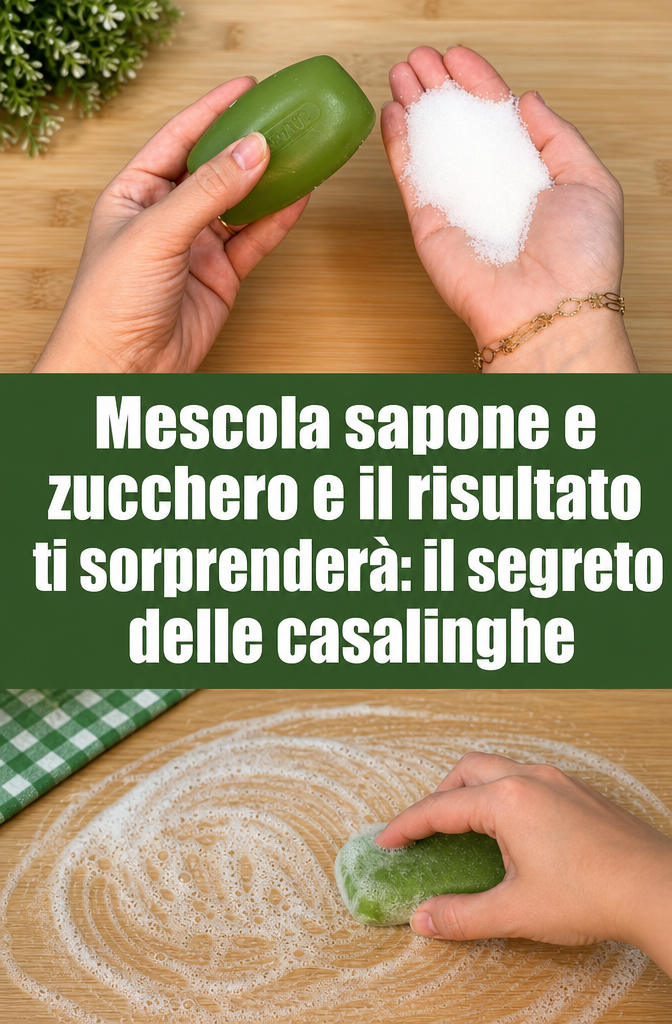 Mescola sapone e zucchero e il risultato ti sorprenderà: il segreto delle casalinghe