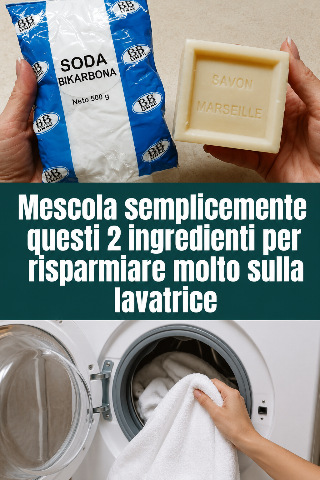 Mescola semplicemente questi 2 ingredienti per risparmiare molto sulla lavatrice