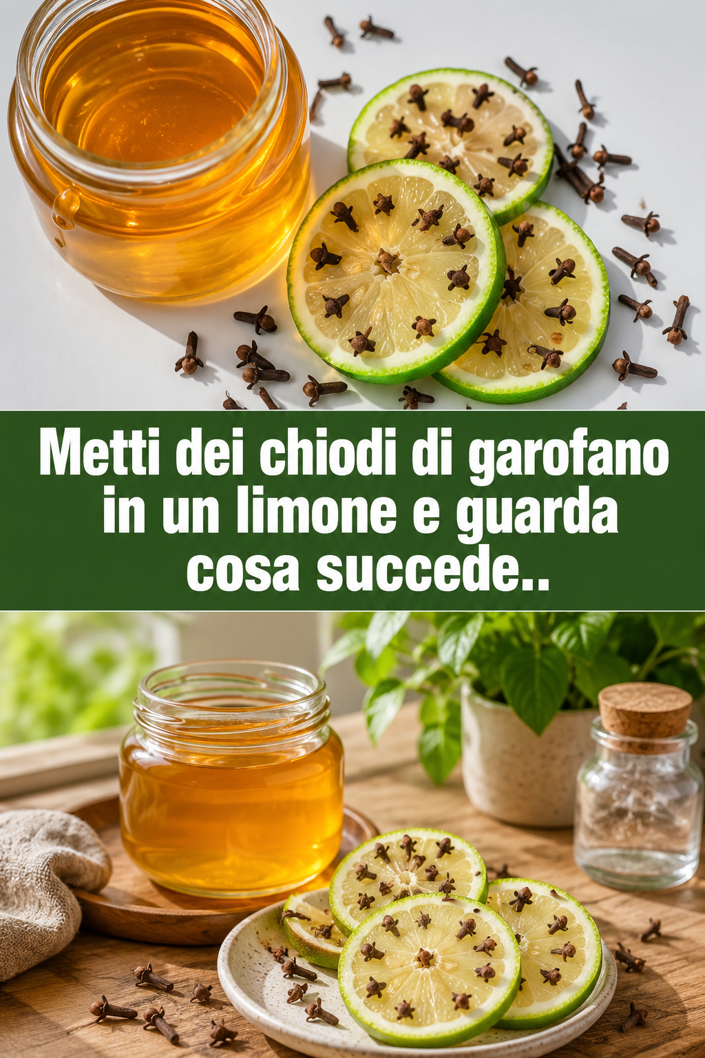 Metti dei chiodi di garofano in un limone e guarda cosa succede.