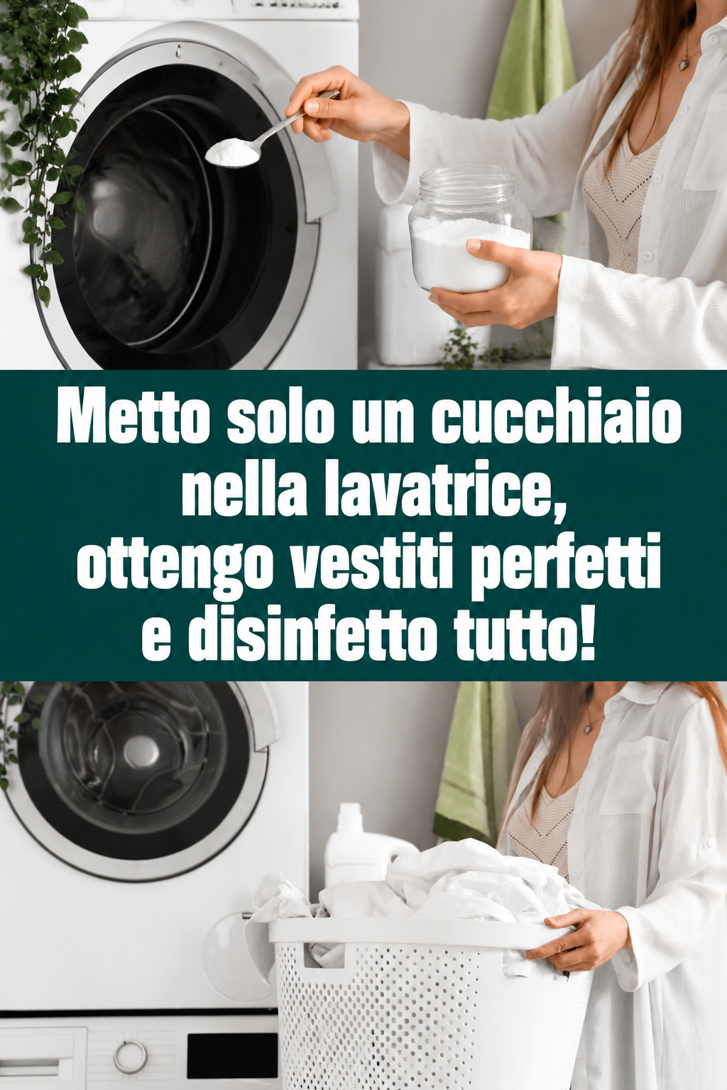 Metto solo un cucchiaio nella lavatrice, ottengo vestiti perfetti e disinfetto tutto!